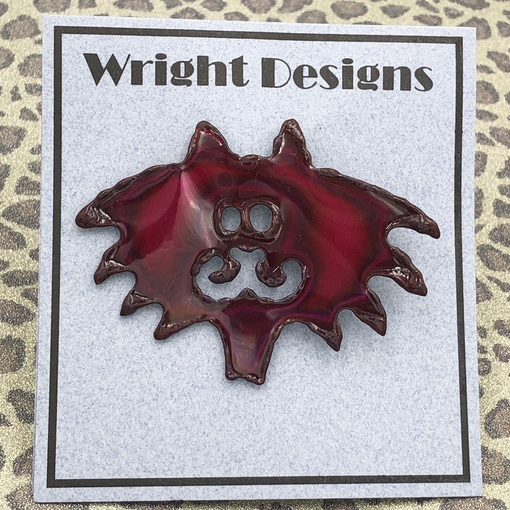🌼 Crazy Cat Metal Art Artesian Handmade Pin Brooch